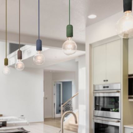 Tápkábel 1xE27/60W/230V beton/piros