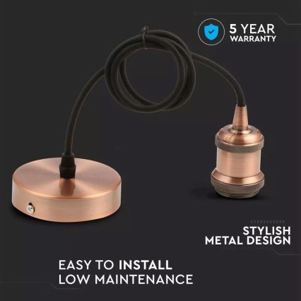 Tápkábel  1xE27/60W/230V