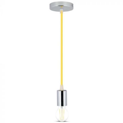 Tápkábel 1xE27/60W/230V sárga/fényezett króm