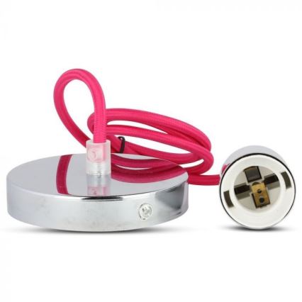 Tápkábel 1xE27/60W/230V sötét rüzsaszín/fényezett króm