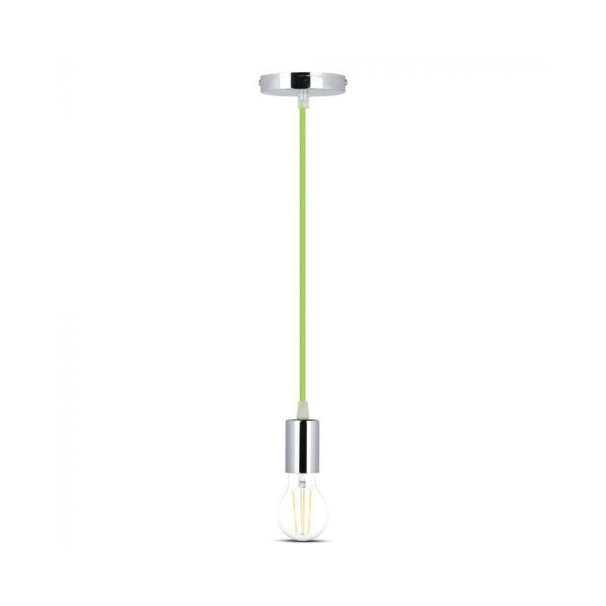 Tápkábel 1xE27/60W/230V zöld/fényezett króm