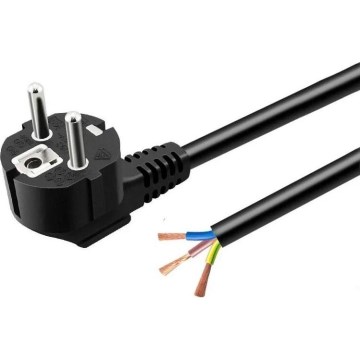 Tápkábel 3 m, 230 V, fekete