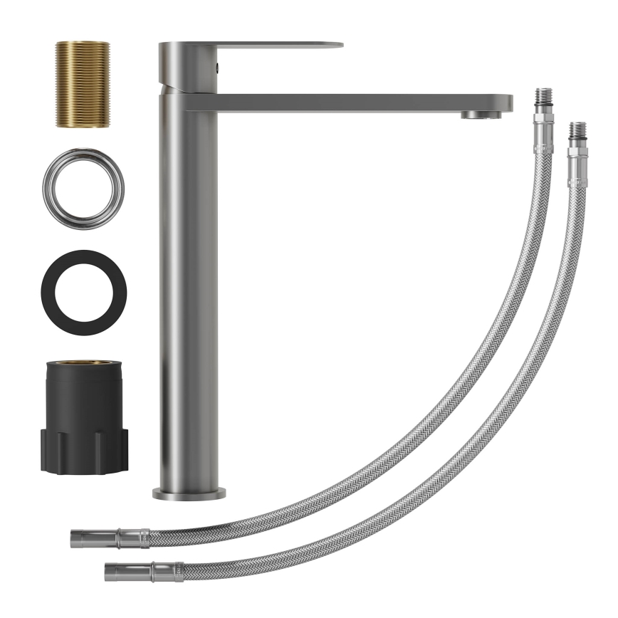 TARNBY 27,3 cm-es mosdócsaptelep, porszórt szürke