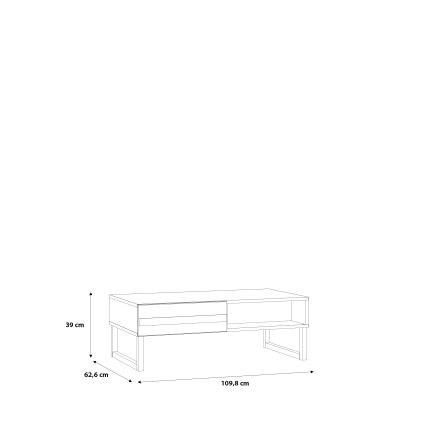 TARO dohányzóasztal, fehér