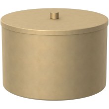 Tároló fémdoboz 12x17,5 cm arany