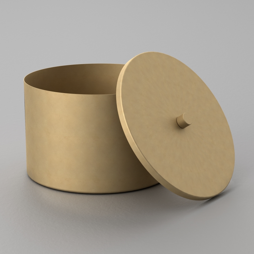 Tároló fémdoboz 12x17,5 cm arany