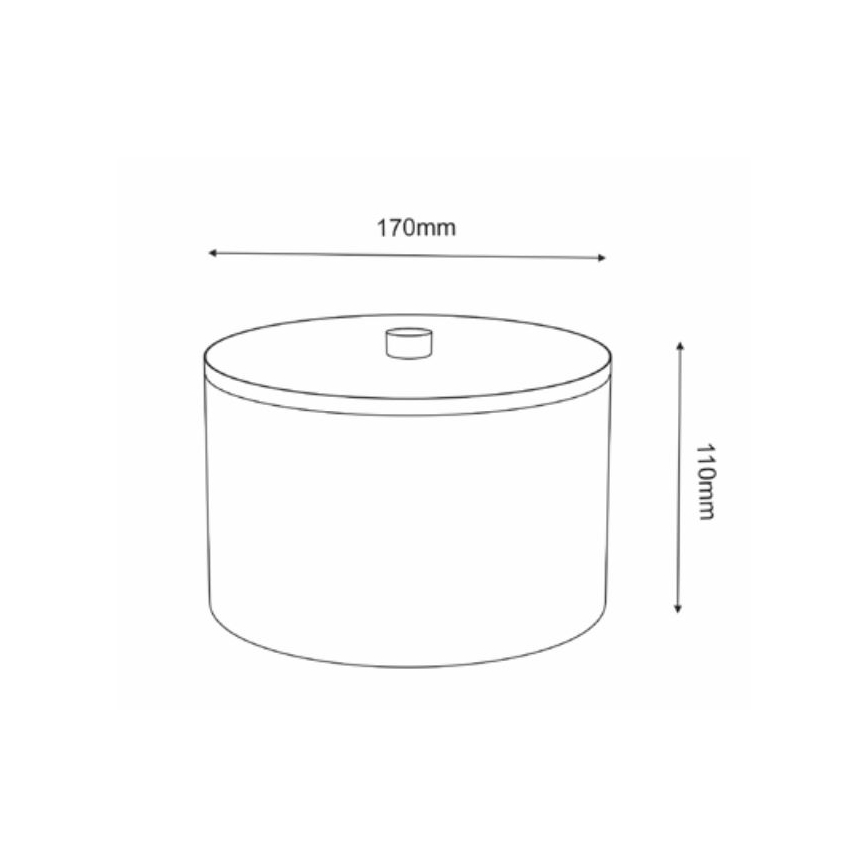 Tároló fémdoboz 12x17,5 cm fehér