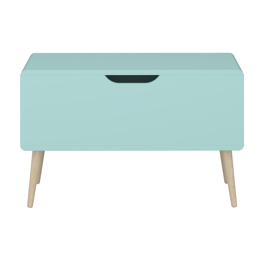 Tároló láda GAIA 50x80 cm türkiz/tölgy