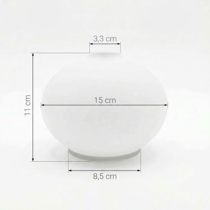 Tartalék üveg csillárhoz E14 átm. 15 cm fehér