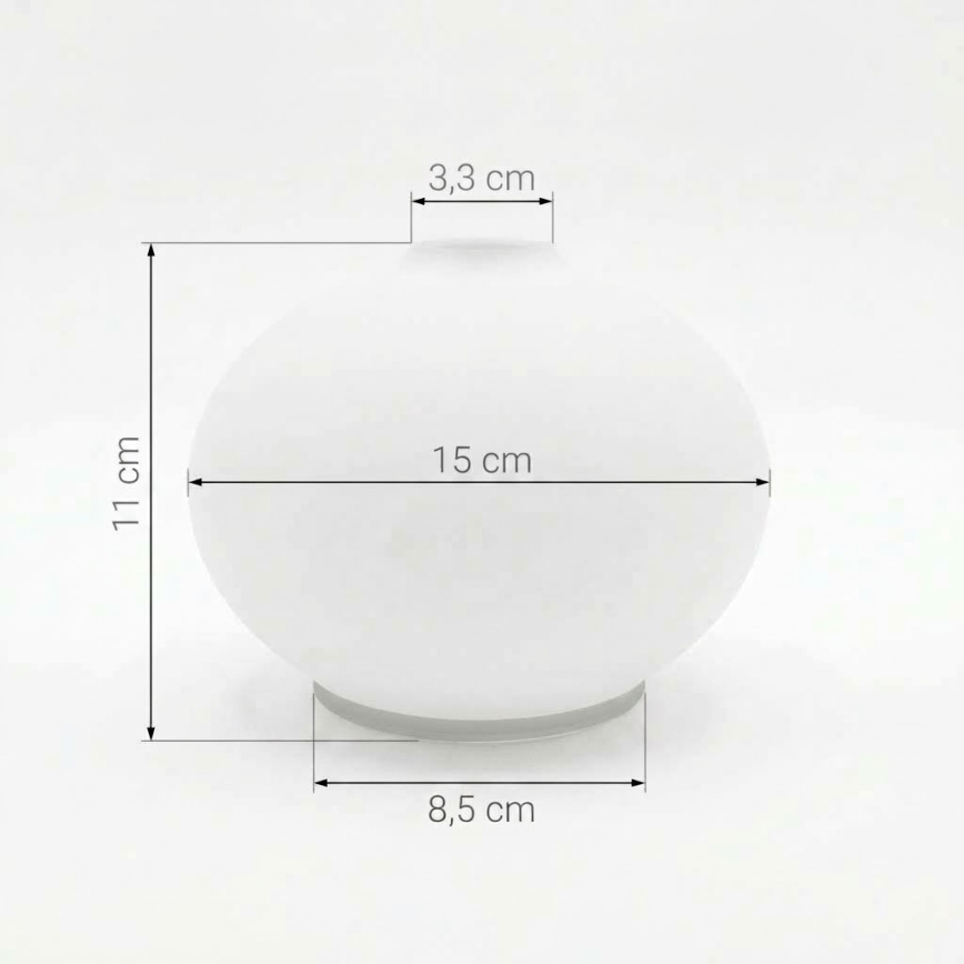 Tartalék üveg csillárhoz E14 átm. 15 cm fehér