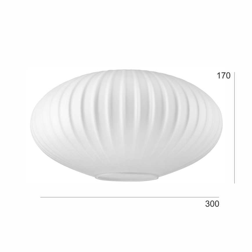 Tartalék üveg csillárhoz HARMA E27 17x30 cm fehér