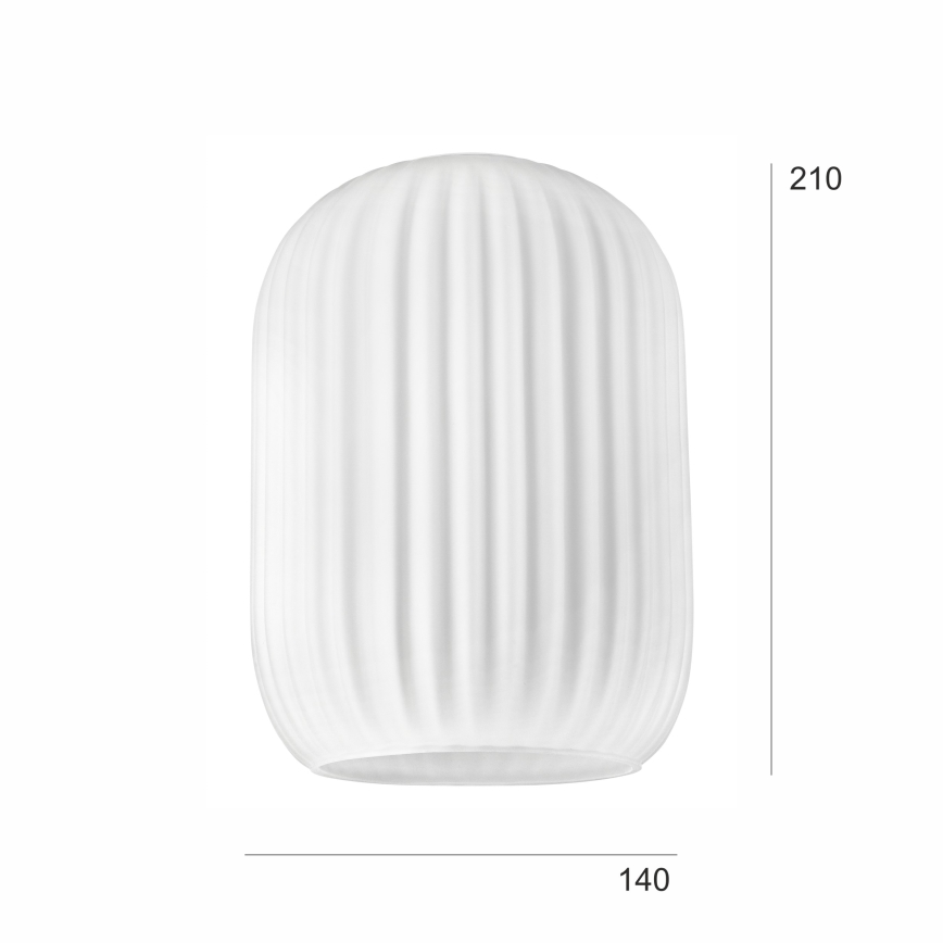 Tartalék üveg csillárhoz HARMA E27 21x14 cm fehér