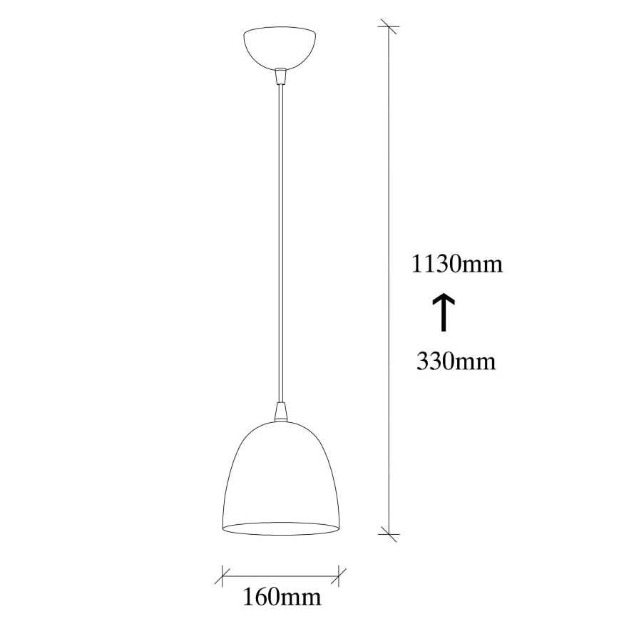 TATTOO kábeles függőlámpa 1xE27/40W/230V, átmérő 16 cm, fekete