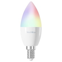 TechToy - LED RGB Intelligens dimmelhető izzó E14/4,4W/230V 2700-6500K Wi-Fi