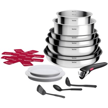 Tefal - 15 részes INGENIO COOK rozsdamentes acél edénykészlet
