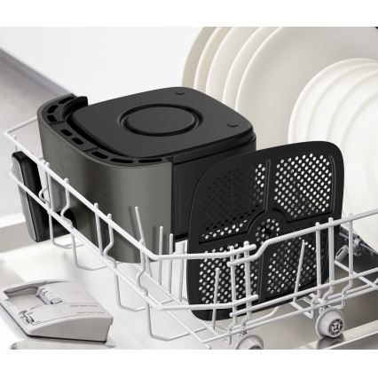 Tefal - 5 l-es EASY FRY SILENCE COAL forrólevegős fritőz 1400-1670W/230V