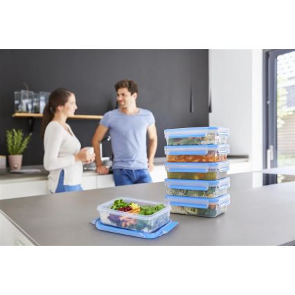 Tefal - 6 darabos élelmiszertároló készlet 0,8 l, MASTER SEAL FRESH, kék