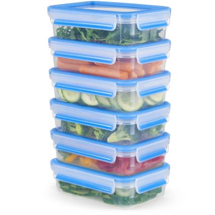 Tefal - 6 darabos élelmiszertároló készlet 0,8 l, MASTER SEAL FRESH, kék