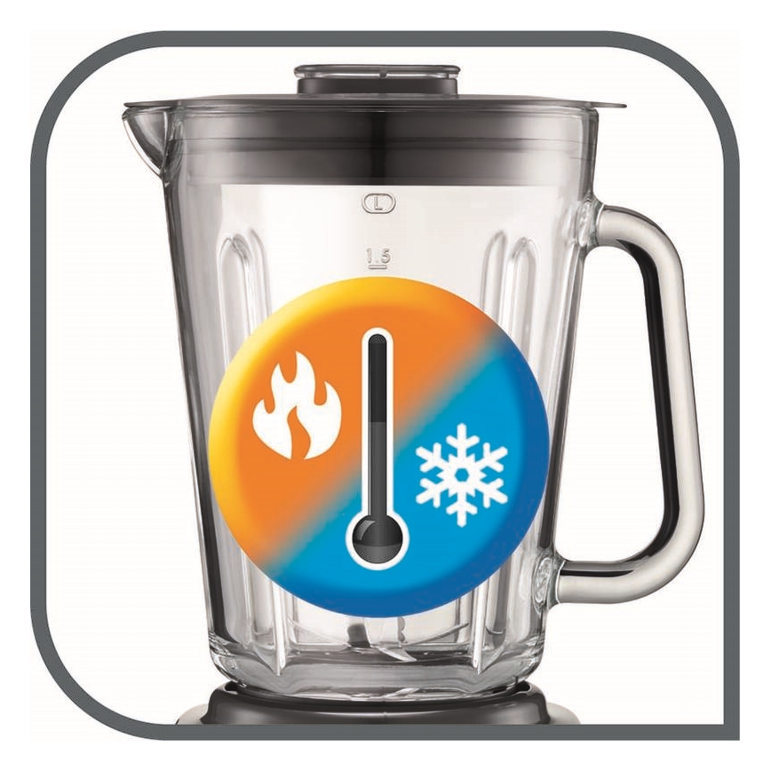 Tefal - Asztali turmixgép 2 l PERFECTMIX+ 1200W/230V matt króm/fekete