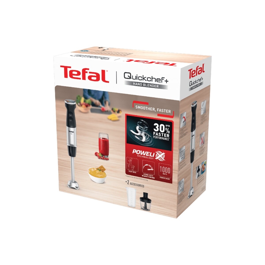 Tefal - Botmixer QUICKCHEF 1000W/230V fekete