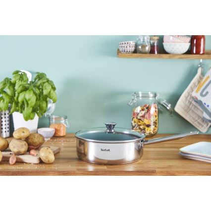 Tefal - COOK EAT 24 cm mély serpenyő fedővel