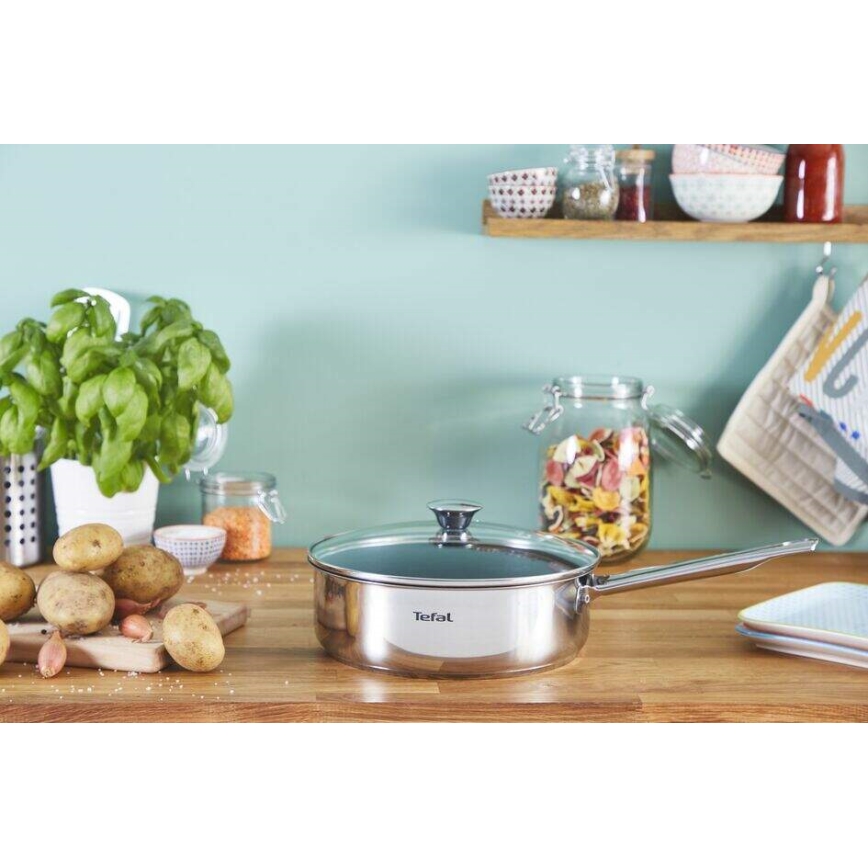 Tefal - COOK EAT 24 cm mély serpenyő fedővel