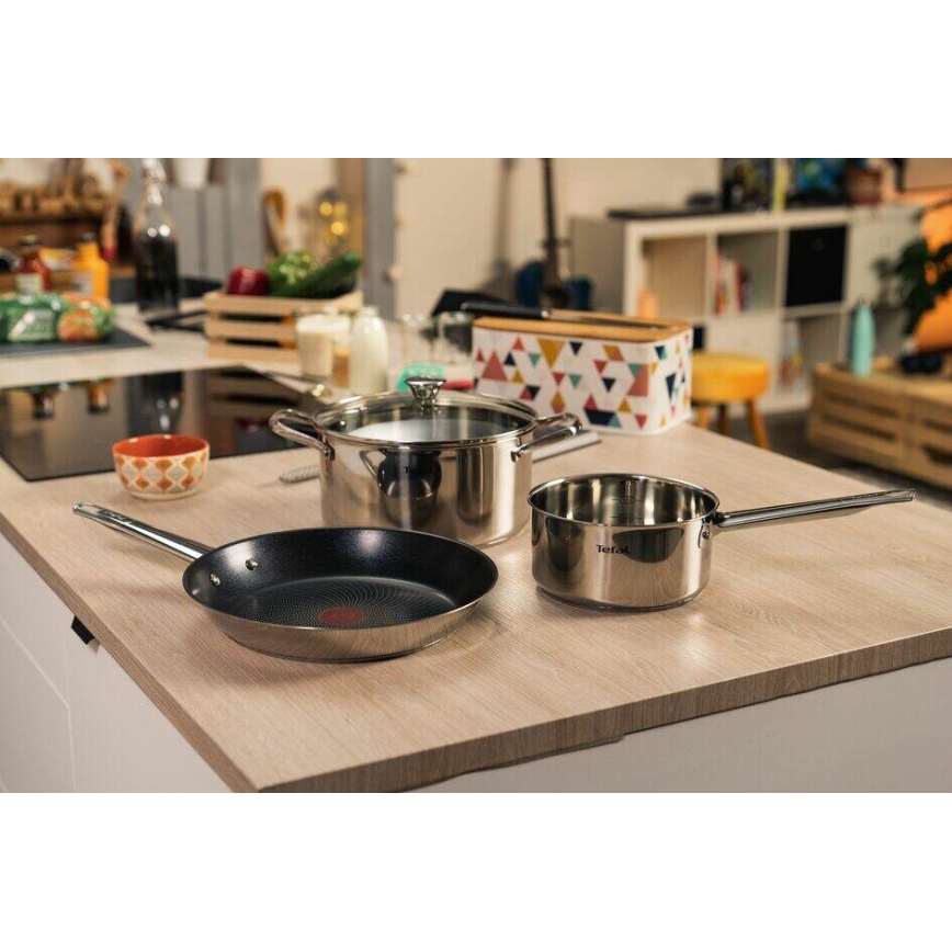 Tefal - 9 részes COOK EAT rozsdamentes edénykészlet