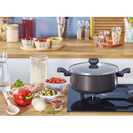 Tefal - Fedővel ellátott edény EASY COOK & CLEAN 24 cm