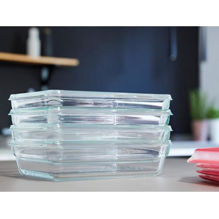 Tefal - Élelmiszer tartó 0,8 l MSEAL GLASS piros/üveg