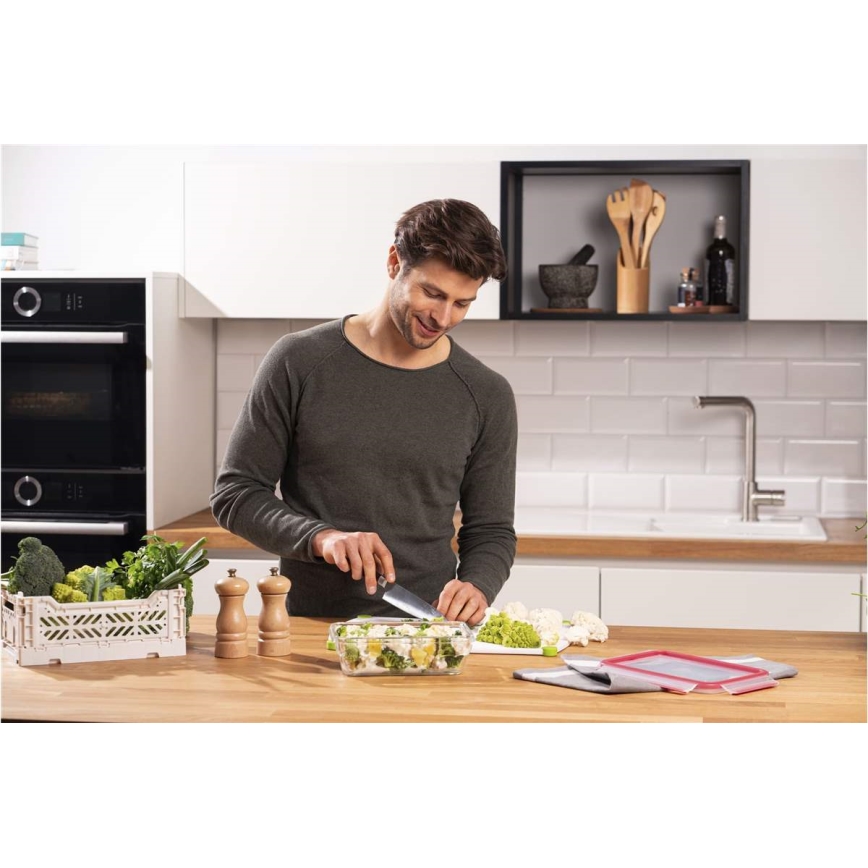 Tefal - Élelmiszer tartó 1,3 l MSEAL GLASS piros/üveg
