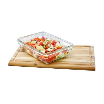 Tefal - Élelmiszer tartó 3 l MSEAL GLASS piros/üveg