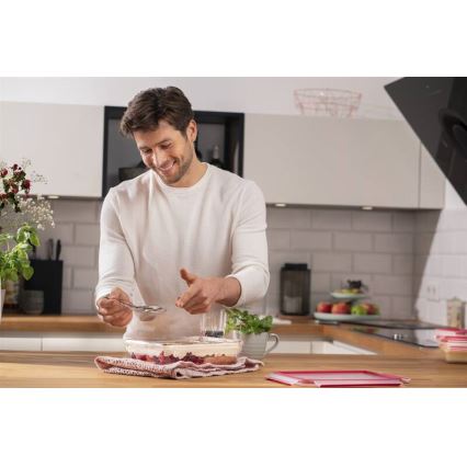 Tefal - Élelmiszerdoboz 2 l MSEAL GLASS piros/üveg