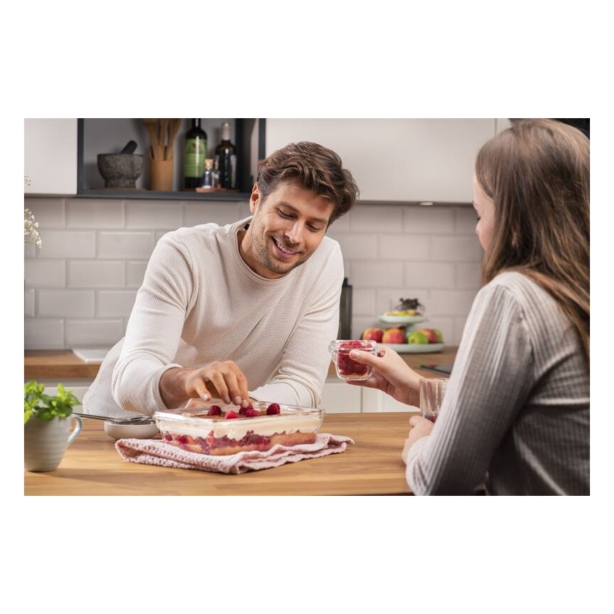 Tefal - Élelmiszerdoboz 2 l MSEAL GLASS piros/üveg