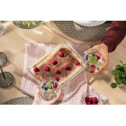 Tefal - Élelmiszerdoboz 2 l MSEAL GLASS piros/üveg