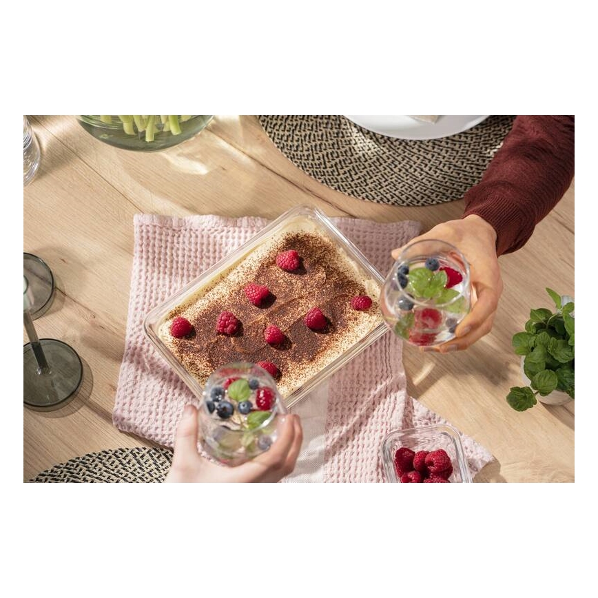 Tefal - Élelmiszerdoboz 2 l MSEAL GLASS piros/üveg