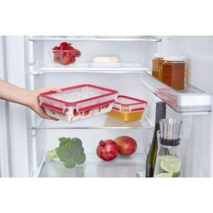 Tefal - Élelmiszertároló doboz 0,85 l MSEAL GLASS piros/üveg