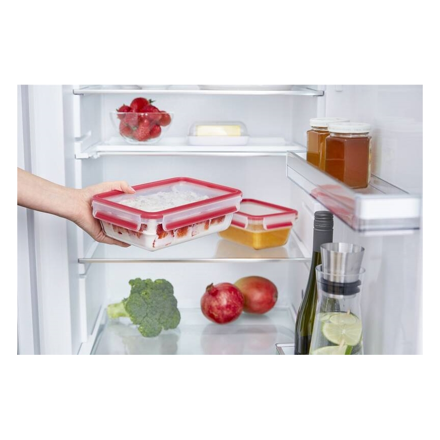 Tefal - Élelmiszertároló doboz 0,85 l MSEAL GLASS piros/üveg