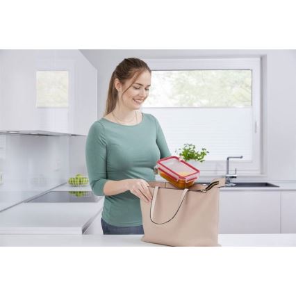 Tefal - Élelmiszertároló doboz 0,85 l MSEAL GLASS piros/üveg