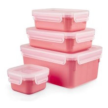 Tefal - Élelmiszertartó készlet 4 db MSEAL COLOR rózsaszín