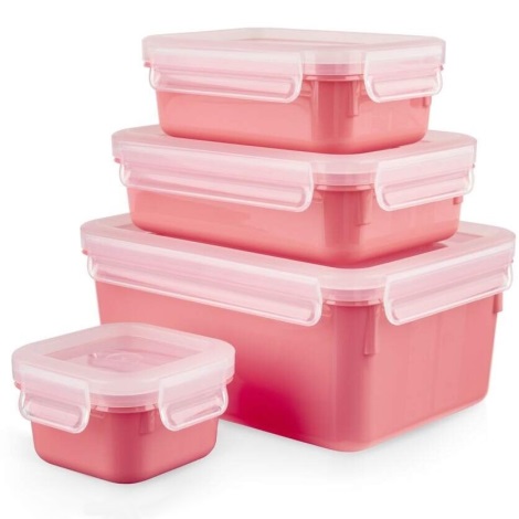 Tefal - Élelmiszertartó készlet 4 db MSEAL COLOR rózsaszín