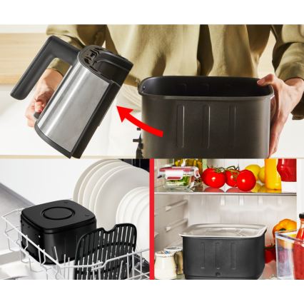 Tefal - Forró levegős fritőz 5 l EASY FRY SILENCE 10 az 1-ben 1400-1670W/230V