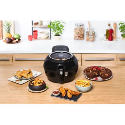 Tefal - Forró levegős sütő ACTIFRY GENIUS DUAL MOTION 1,2l 1350W/230V fekete