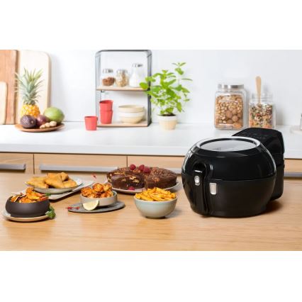 Tefal - Forró levegős sütő ACTIFRY GENIUS DUAL MOTION 1,2l 1350W/230V fekete