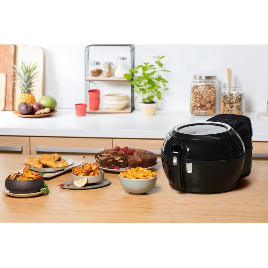 Tefal - Forró levegős sütő ACTIFRY GENIUS DUAL MOTION 1,2l 1350W/230V fekete