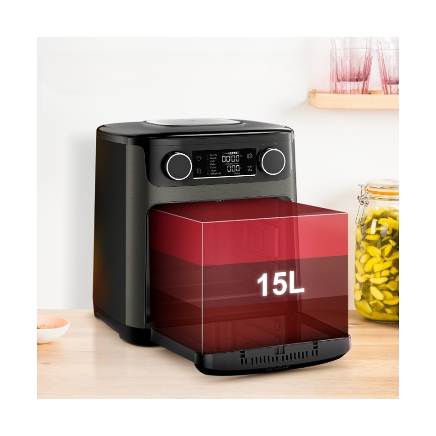 Tefal - Forrólevegős fritőz 15 l EASY FRY 9 az 1-ben 1800W/230V fekete