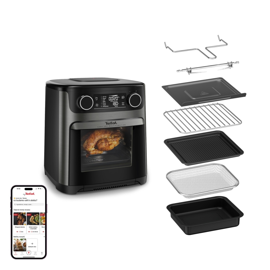 Tefal - Forrólevegős fritőz 15 l EASY FRY 9 az 1-ben 1800W/230V fekete
