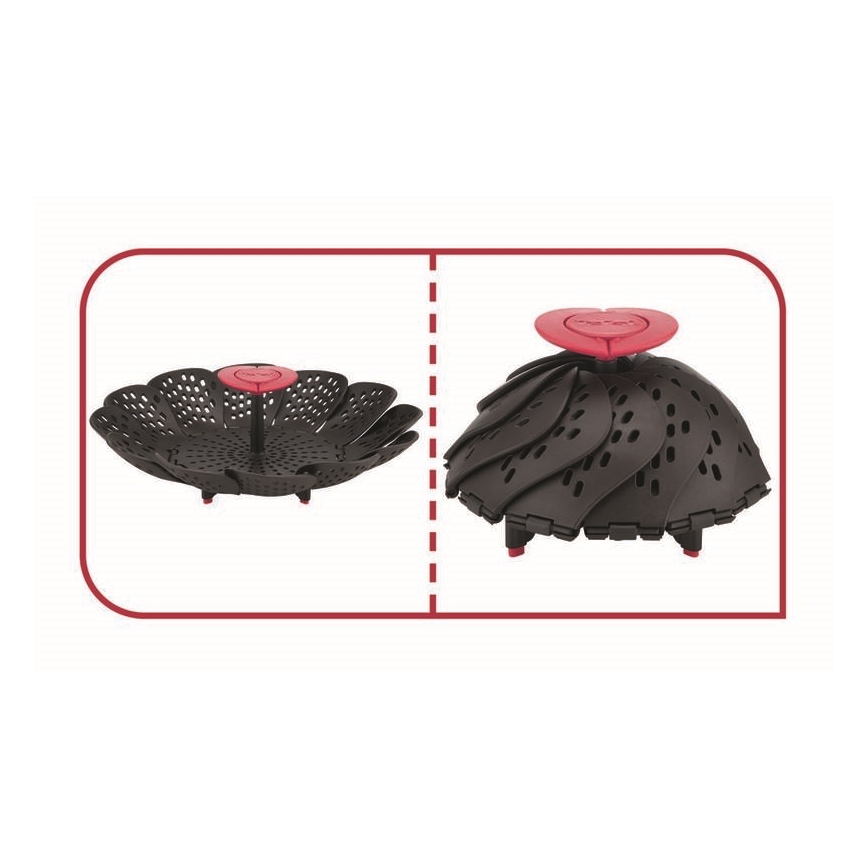 Tefal - Gőzölő kosár INGENIO fekete/piros