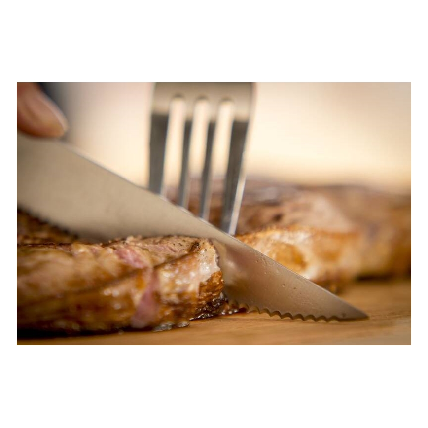 Tefal - ICE FORCE rozsdamentes steakkés szett, 11 cm, fényes króm/fekete, 4 db
