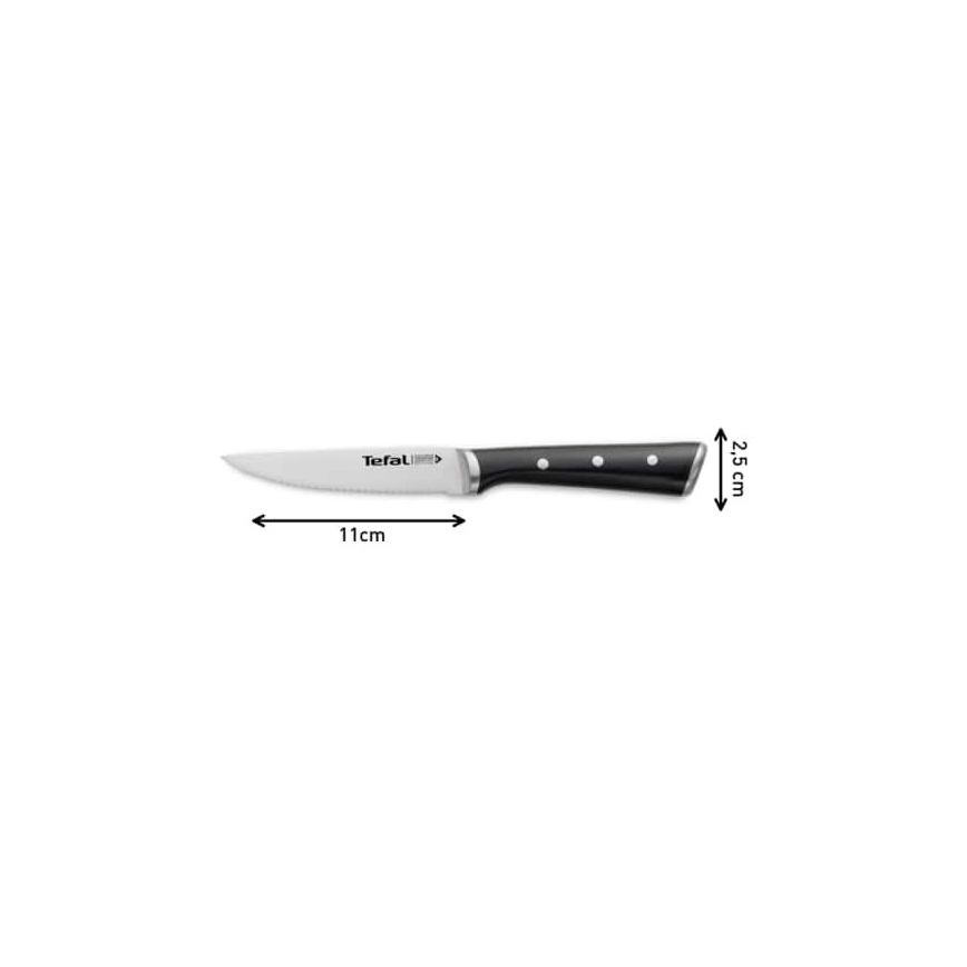 Tefal - ICE FORCE rozsdamentes steakkés szett, 11 cm, fényes króm/fekete, 4 db