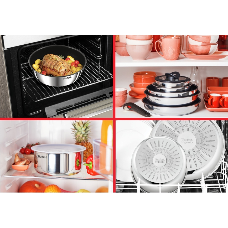 Tefal - INGENIO COOK 5 részes rozsdamentes acél edénykészlet